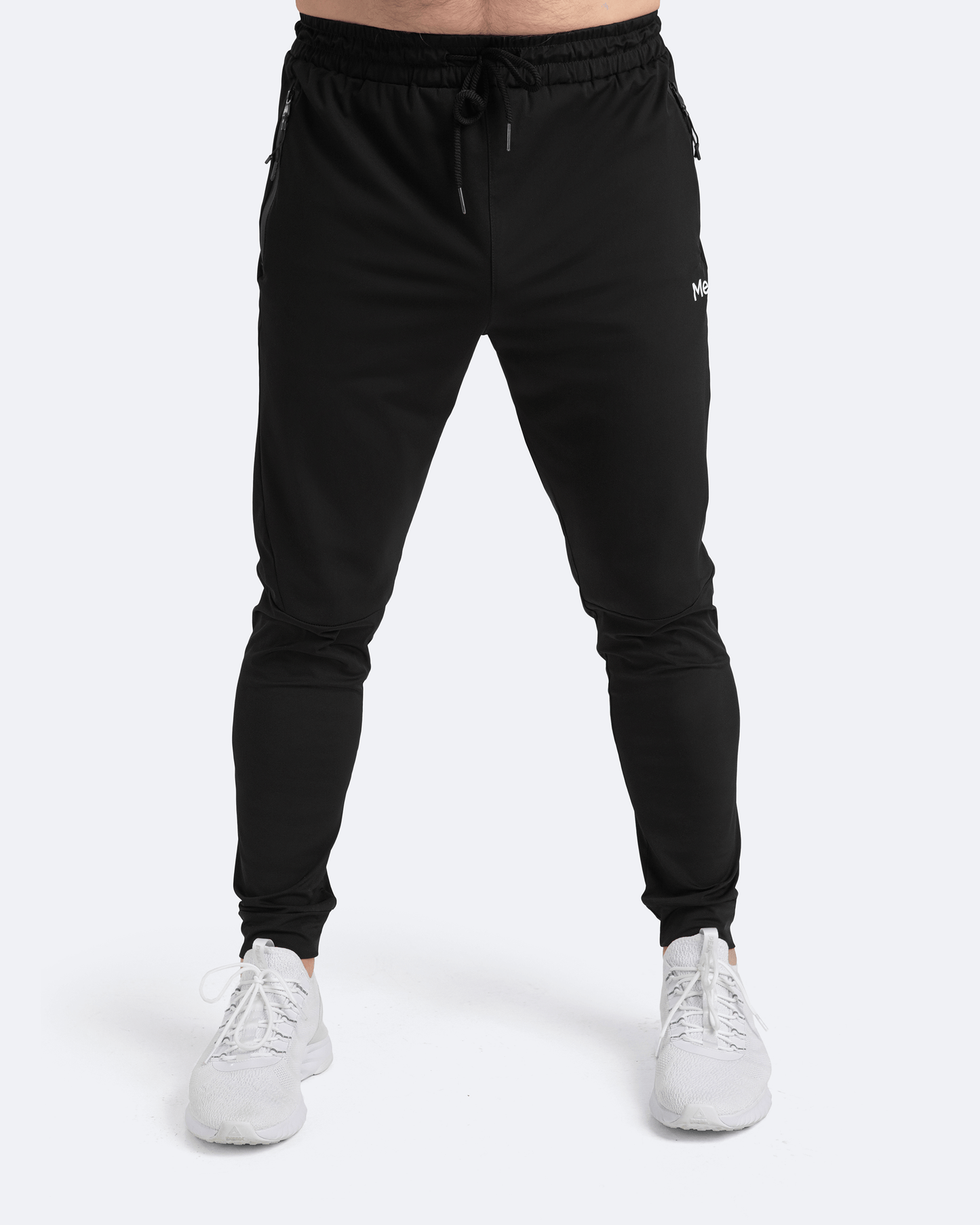 Pantaloni athleisure per jogging color nero intenso